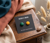 Round matte hijab magnets pack of 2