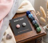 Round matte hijab magnets colour range