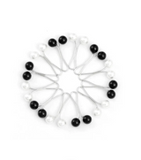 Turkish hijab pins in black and white